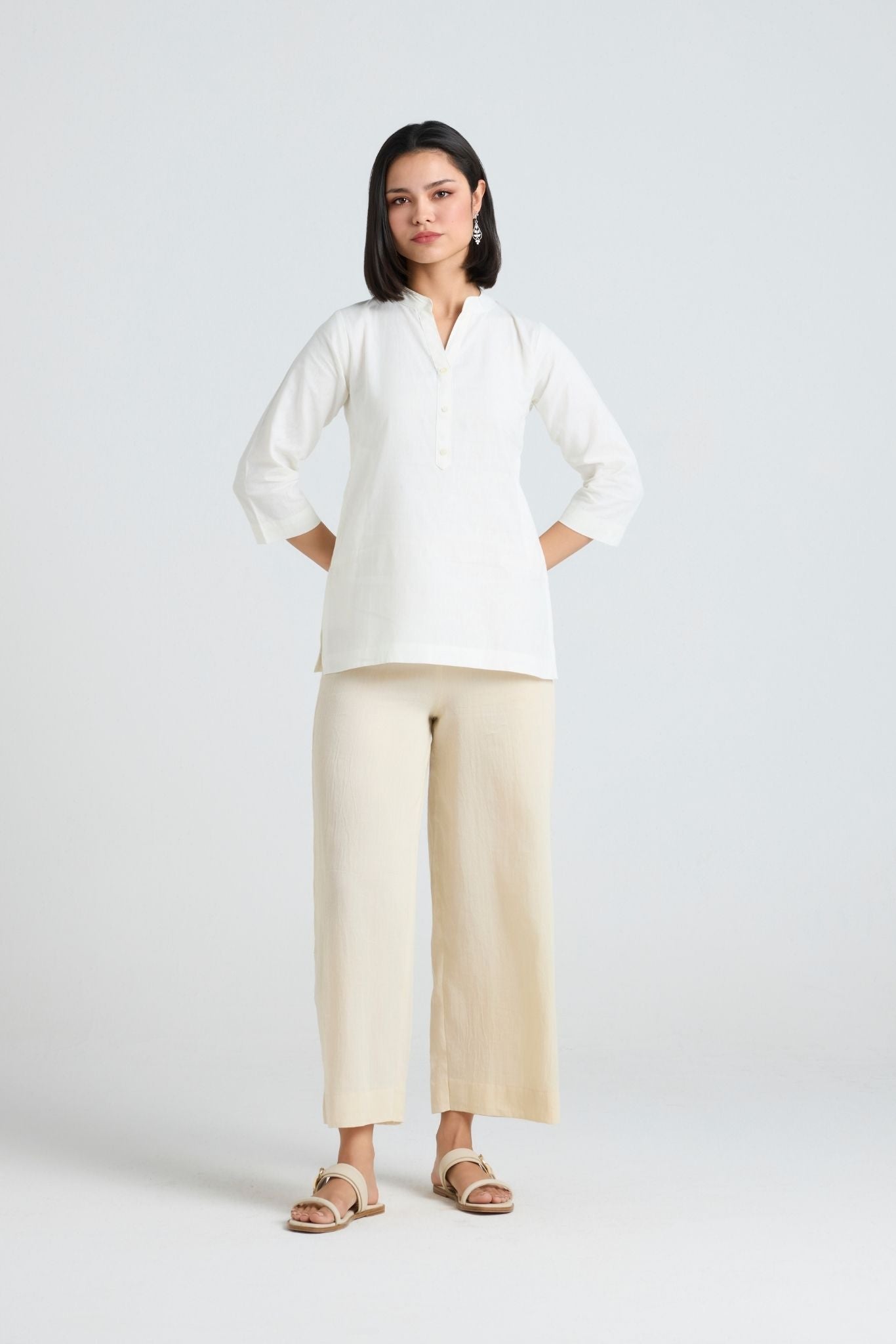Eshani Linen Short Kurta
