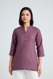 Janvika Linen Short Kurta
