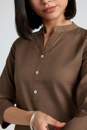 Ruhani Linen Short Kurta