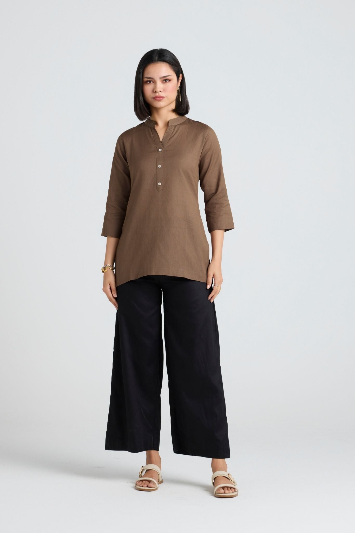 Ruhani Linen Short Kurta