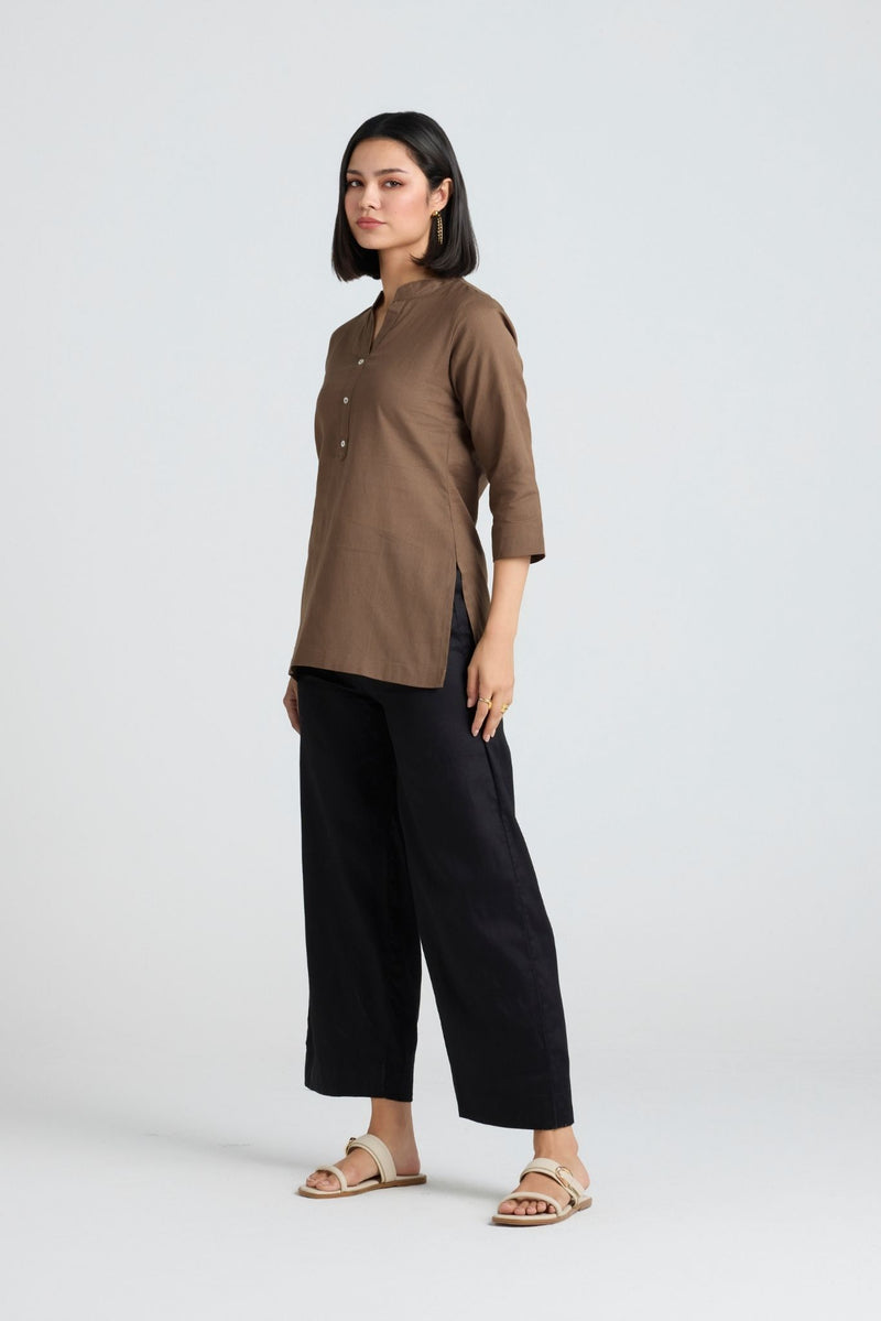 Ruhani Linen Short Kurta