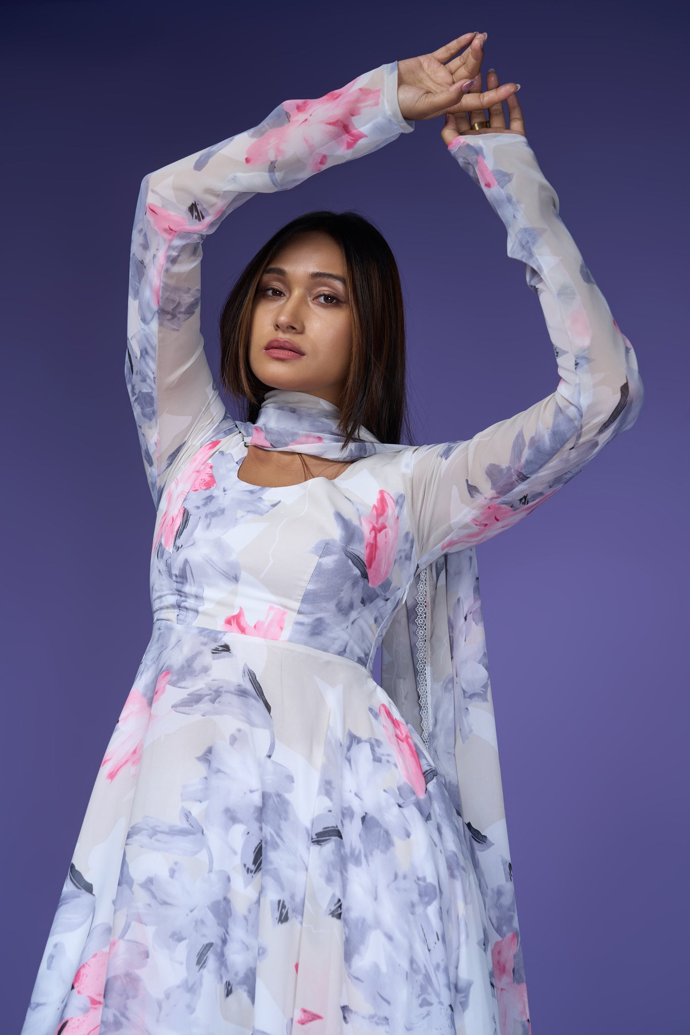 Sana Georgette Anarkali Set - House of Ayuda