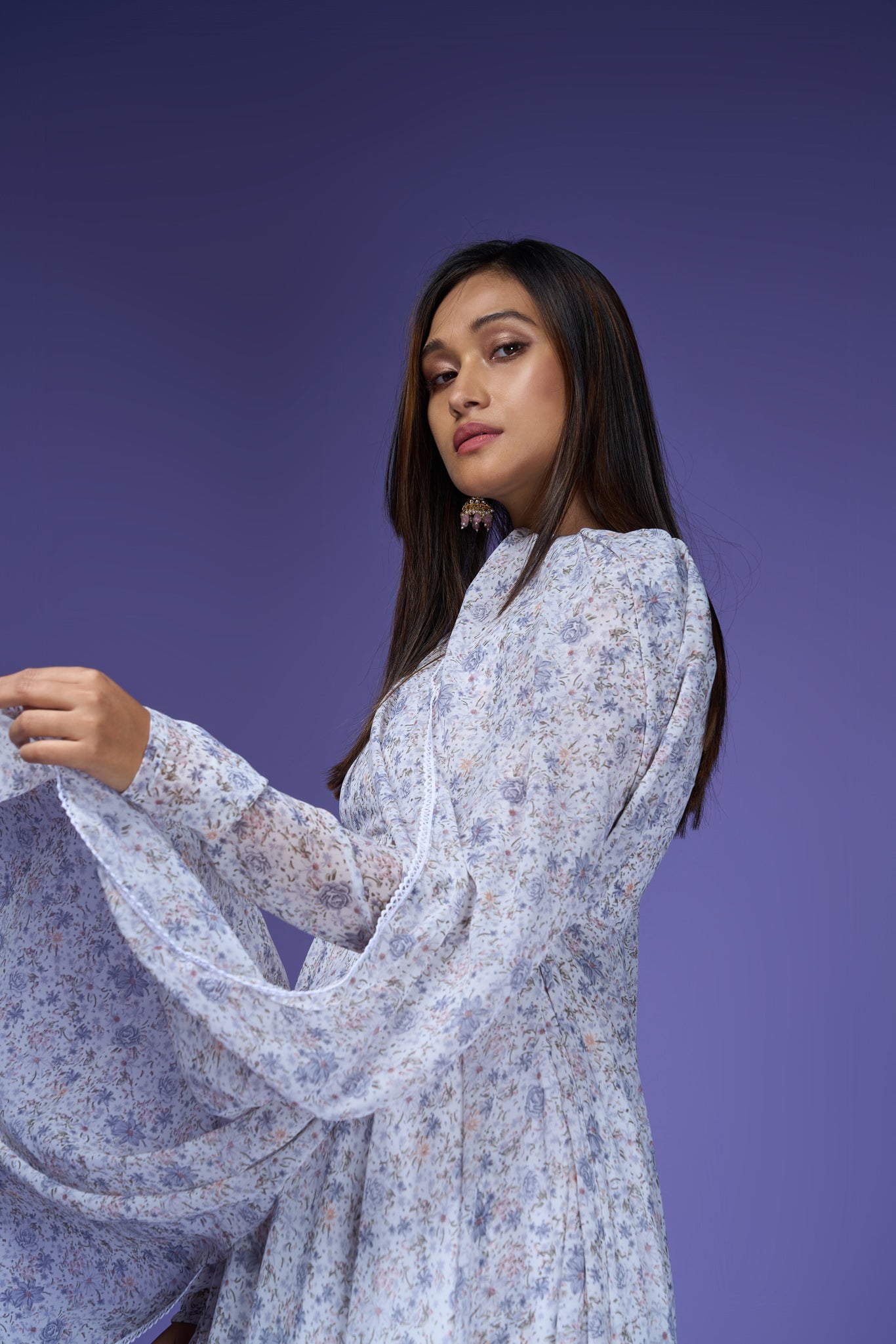 Yasmin Georgette Anarkali Set - House of Ayuda