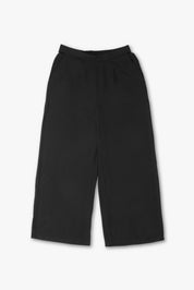 Wide Rayon Cotton Palazzo - Black