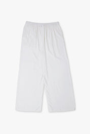 Wide Rayon Cotton Palazzo - White