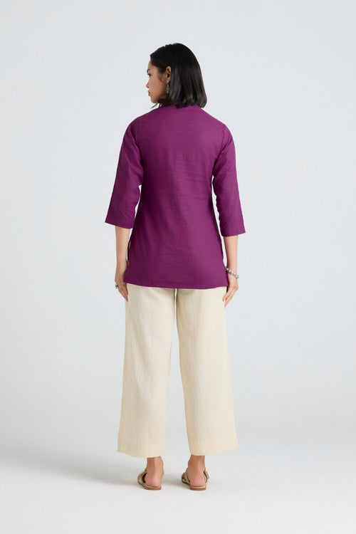 Bhuvika Linen Short Kurta