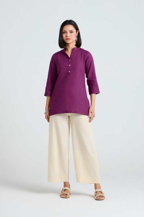 Bhuvika Linen Short Kurta