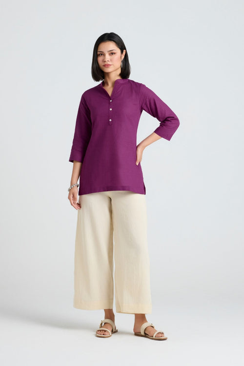 Bhuvika Linen Short Kurta