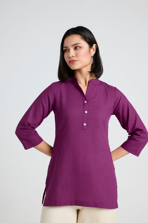 Bhuvika Linen Short Kurta