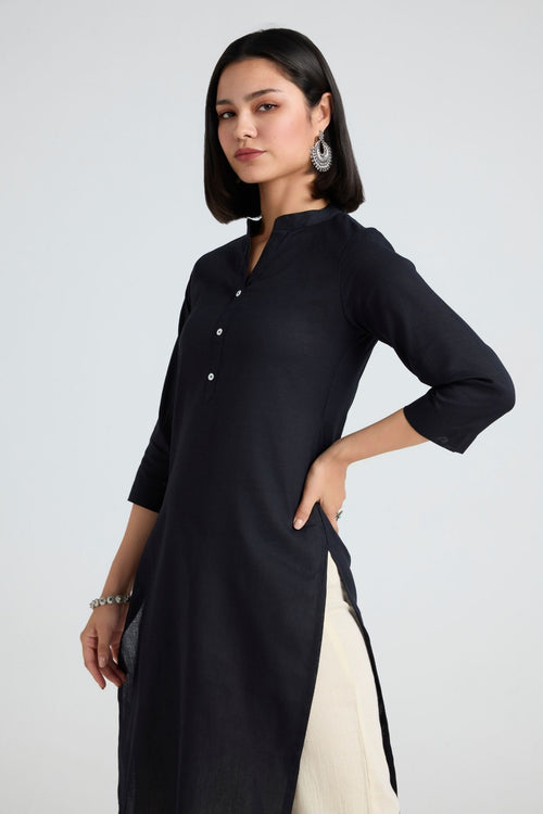 Chhavi Linen Long Kurta