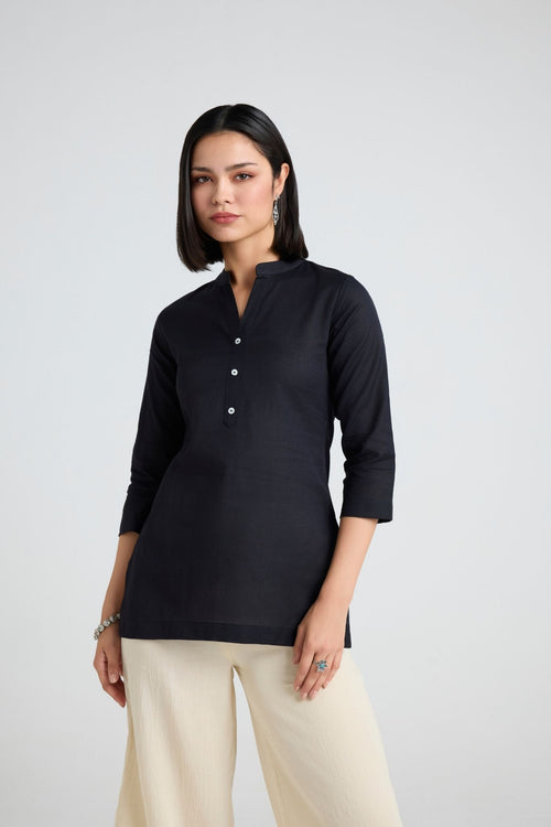 Charvi Linen Short Kurta