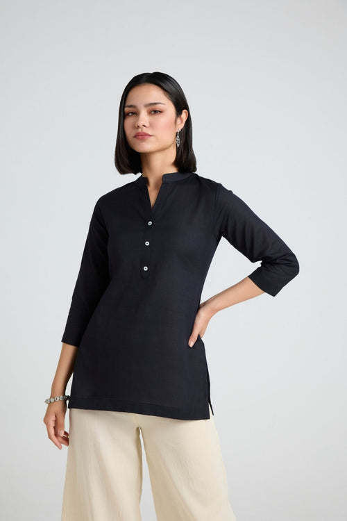 Charvi Linen Short Kurta