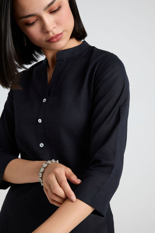 Charvi Linen Short Kurta