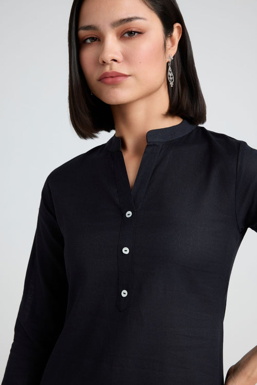 Charvi Linen Short Kurta