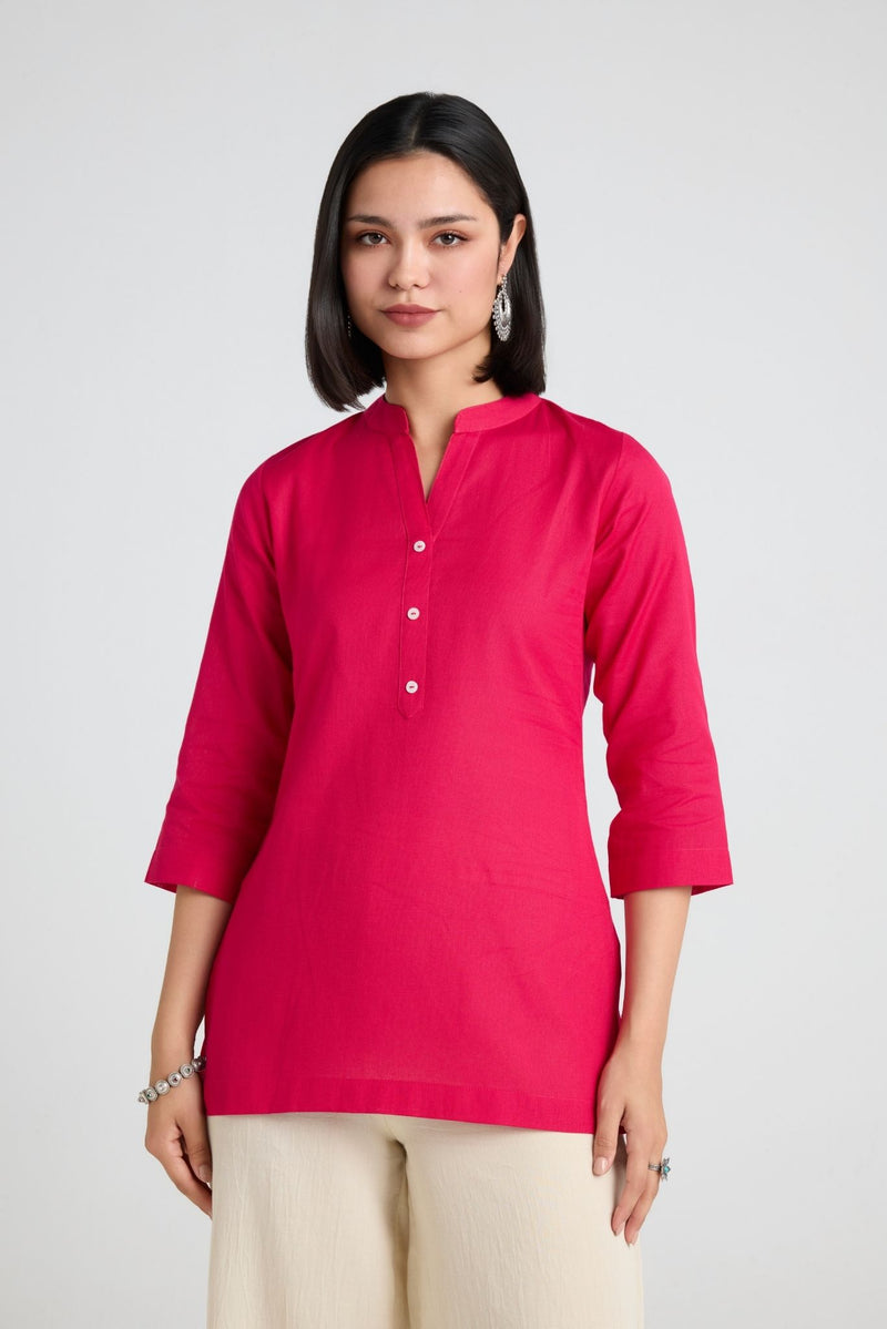 Dhriti Linen Short Kurta