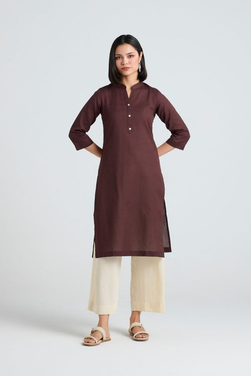 Gauri Linen Long Kurta