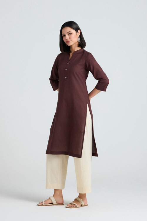 Gauri Linen Long Kurta