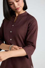 Gauri Linen Long Kurta
