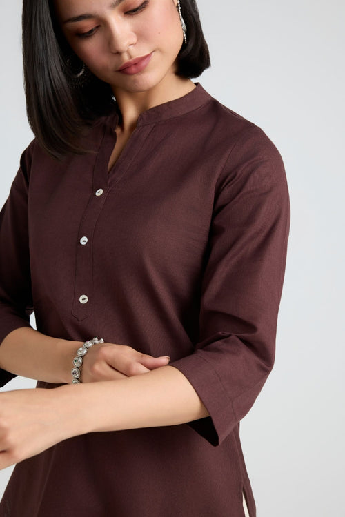 Gauri Linen Long Kurta