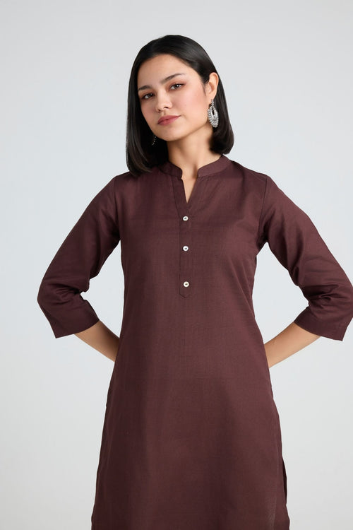 Gauri Linen Long Kurta