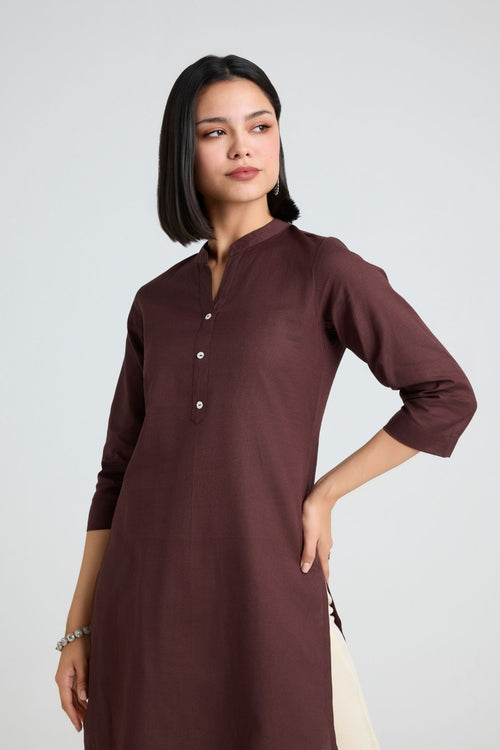 Gauri Linen Long Kurta