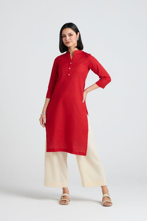 Idhika Linen Long Kurta