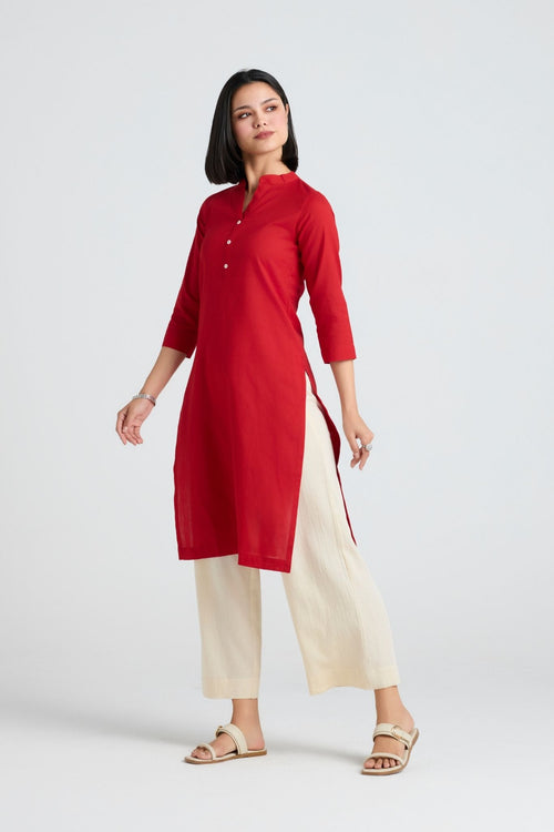 Idhika Linen Long Kurta