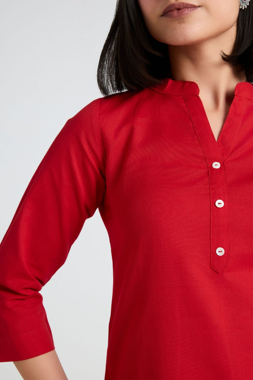 Idhika Linen Long Kurta