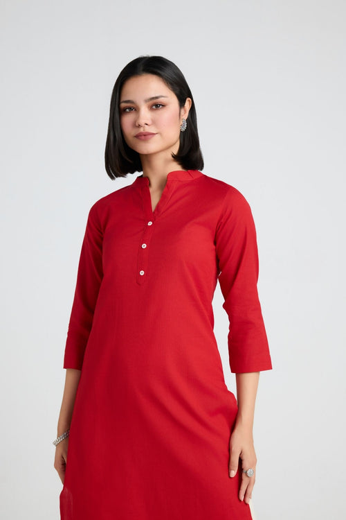 Idhika Linen Long Kurta