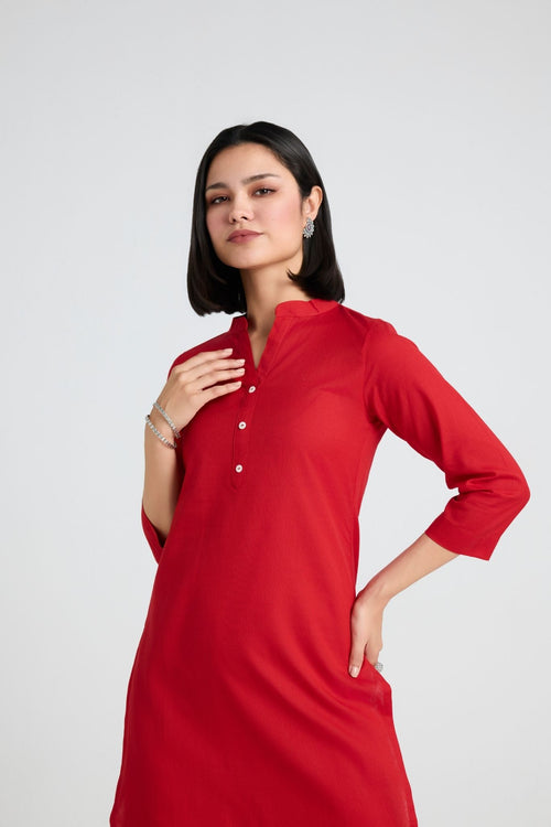 Idhika Linen Long Kurta