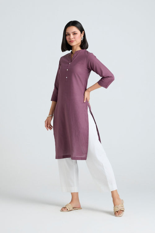 Tisya Linen Long Kurta
