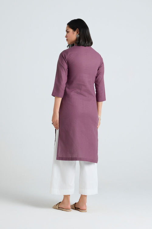 Tisya Linen Long Kurta
