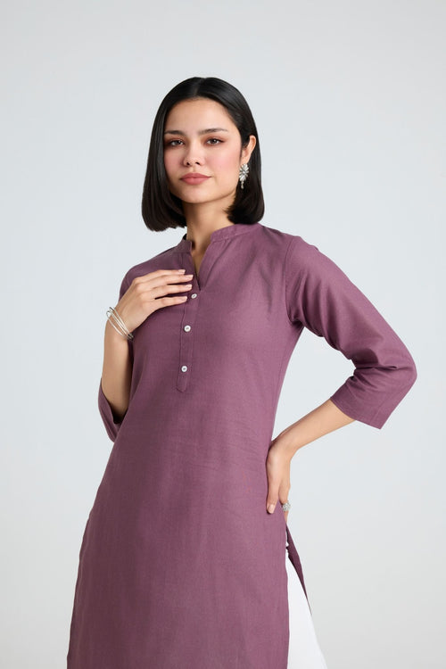 Tisya Linen Long Kurta