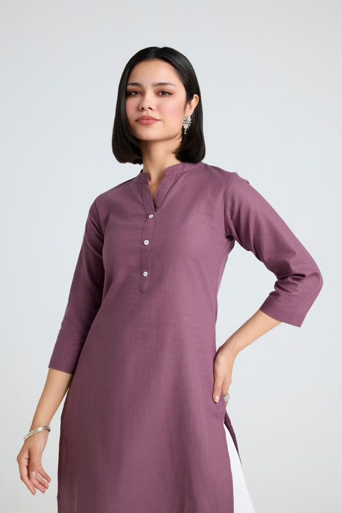 Tisya Linen Long Kurta
