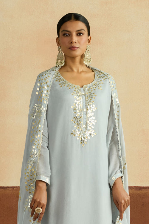 Mitali Embroidered Kurta Set (Unstitched)