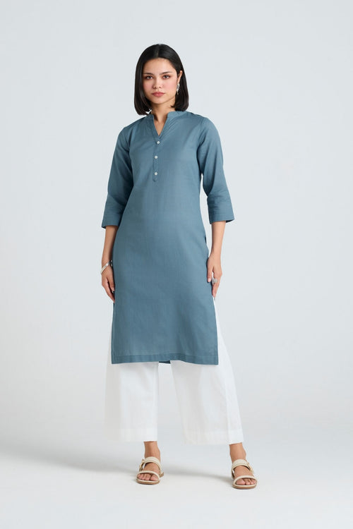 Manini Linen Long Kurta
