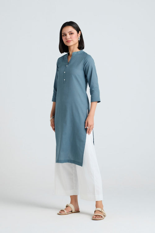Manini Linen Long Kurta