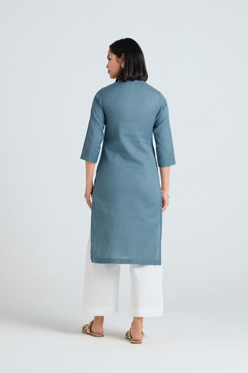 Manini Linen Long Kurta