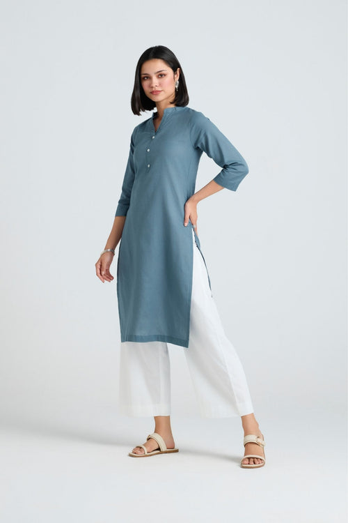 Manini Linen Long Kurta