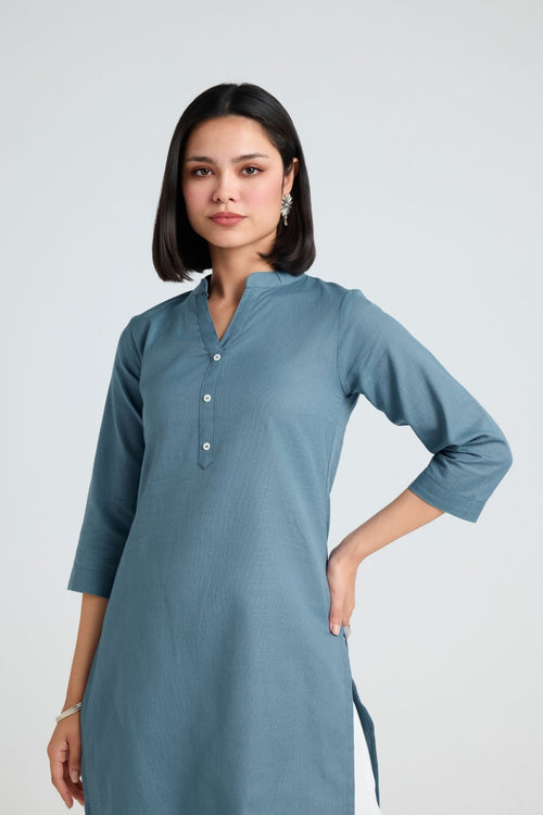 Manini Linen Long Kurta