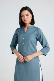 Manini Linen Long Kurta