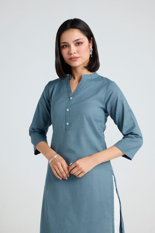 Manini Linen Long Kurta
