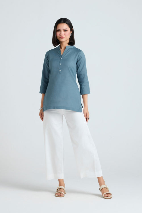 Manya Linen Short Kurta