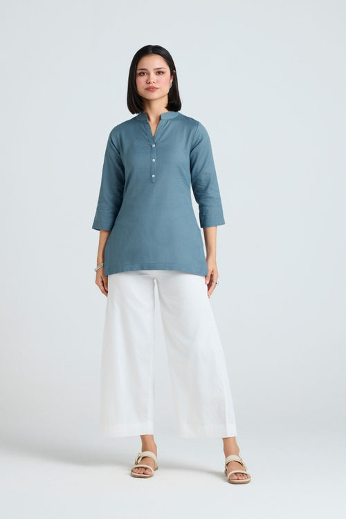 Manya Linen Short Kurta