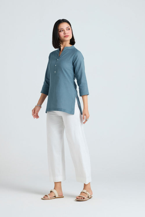 Manya Linen Short Kurta