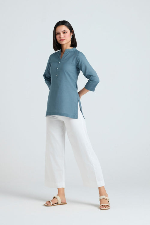Manya Linen Short Kurta