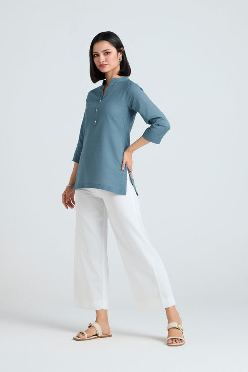 Manya Linen Short Kurta