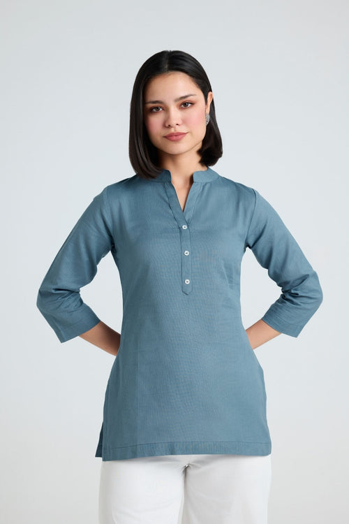 Manya Linen Short Kurta