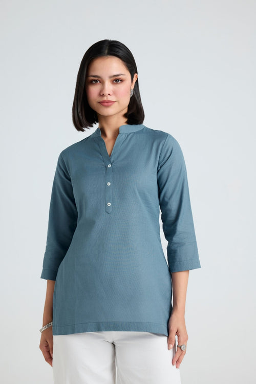 Manya Linen Short Kurta