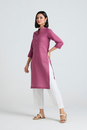 Nirvi Linen Long Kurta